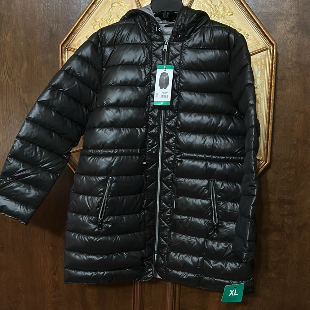 Kenneth Cole New York Full Zip Puffer Jacket with Hood Black Size XL - Picture 10 of 16